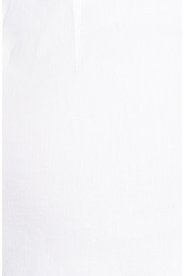 'Kate' Linen Blend Front Zip Dress, Alternate, color, WHITE