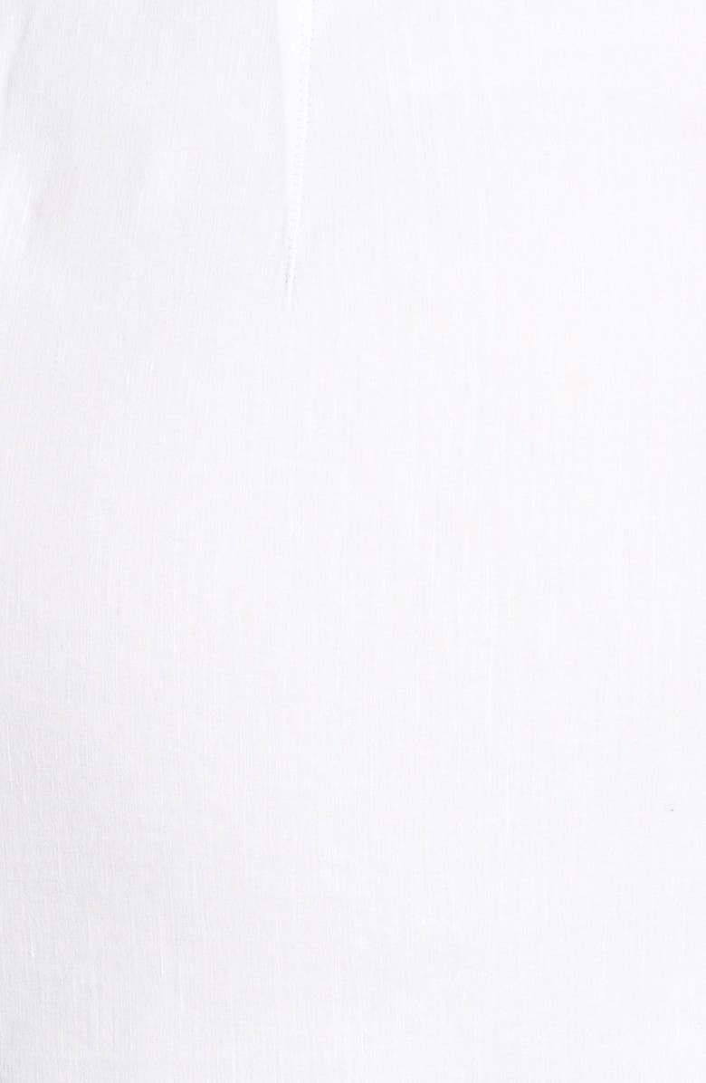 Elie Tahari 'Kate' Linen Blend Front Zip Dress, Alternate, color, 