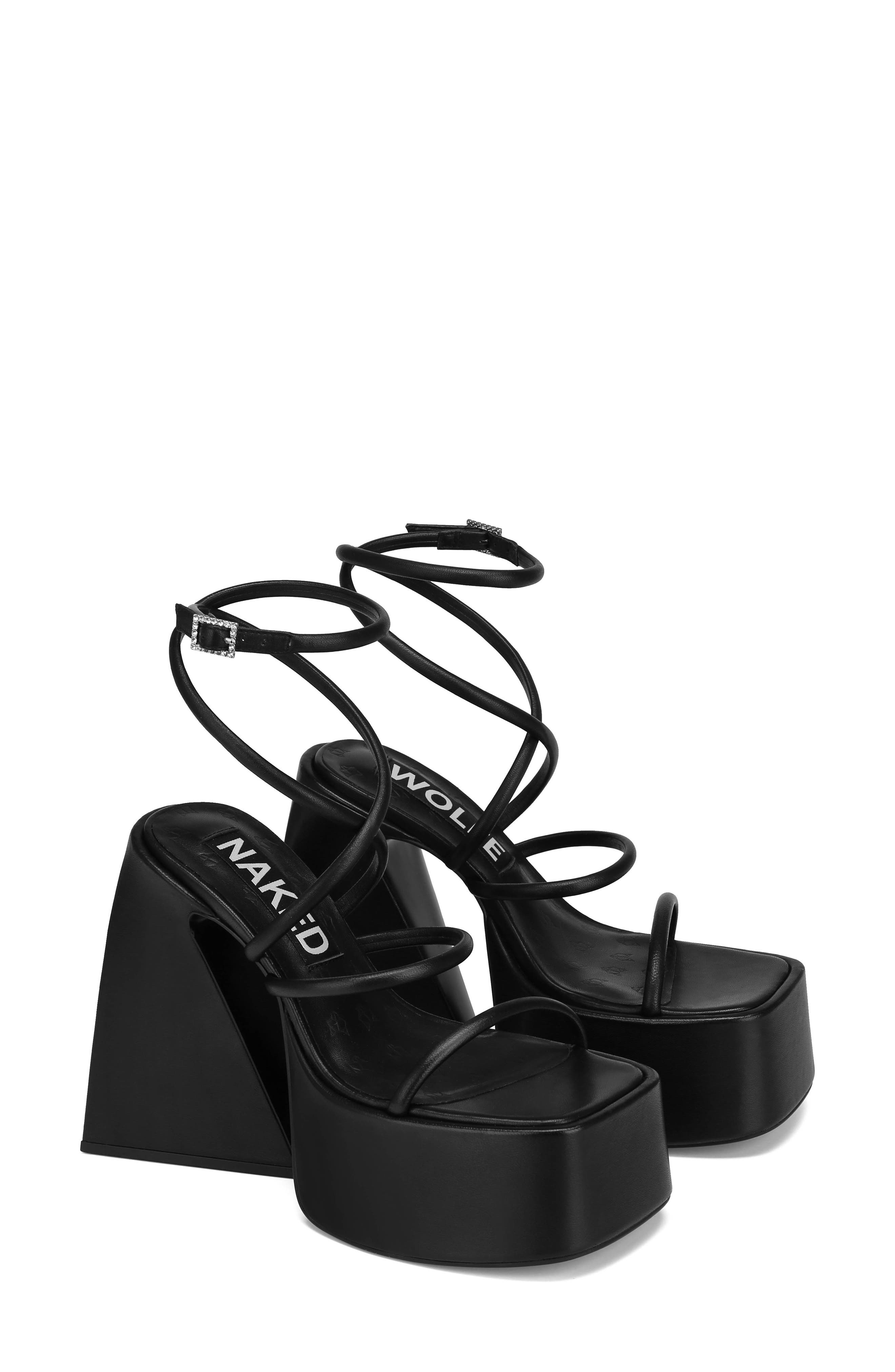 Naked Wolfe Angel Ankle Strap Platform Sandal, Main, color, 