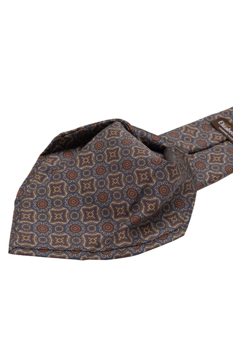 Elizabetta Lorenzo - Printed Madder Silk Tie for Men, Alternate, color, Blue