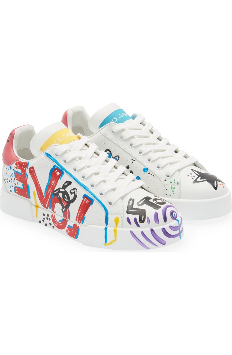 Dolce&Gabbana Portofino Graffiti Sneaker, Main, color,