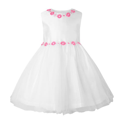 Rachel Riley Daisy Tulle Dress In White
