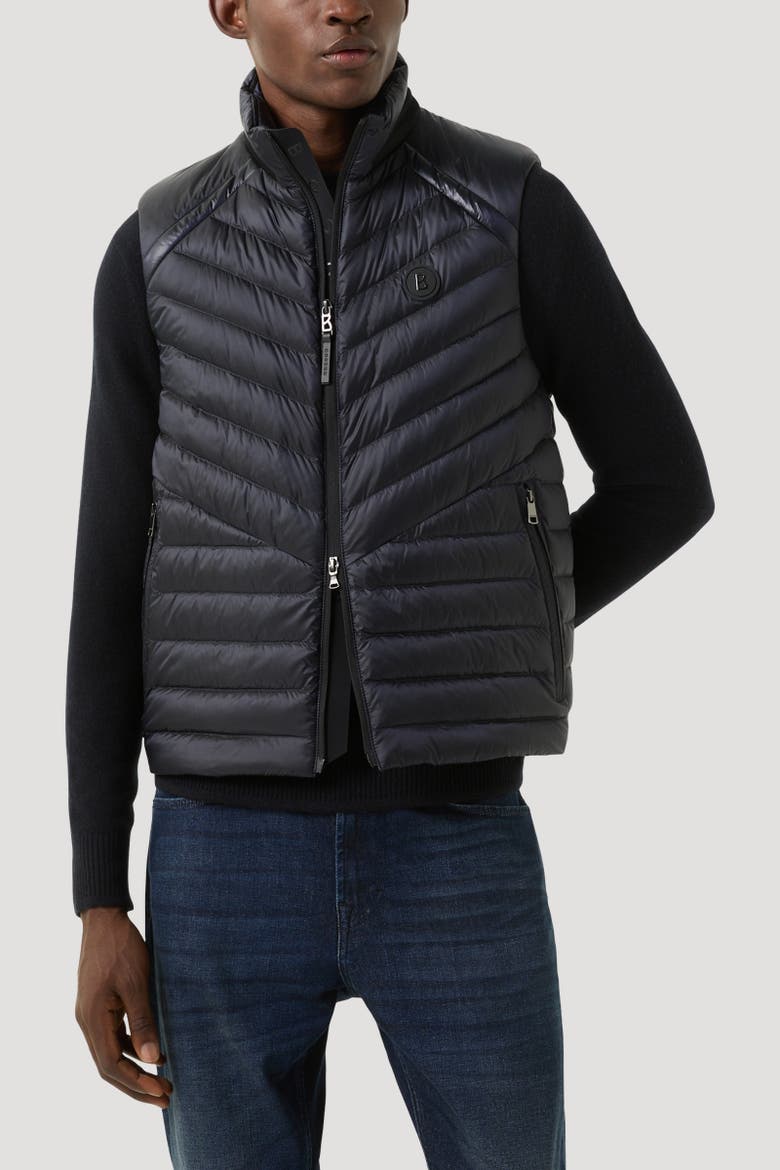 Lasse Lightweight Down Vest, Alternate, color, Navy blue
