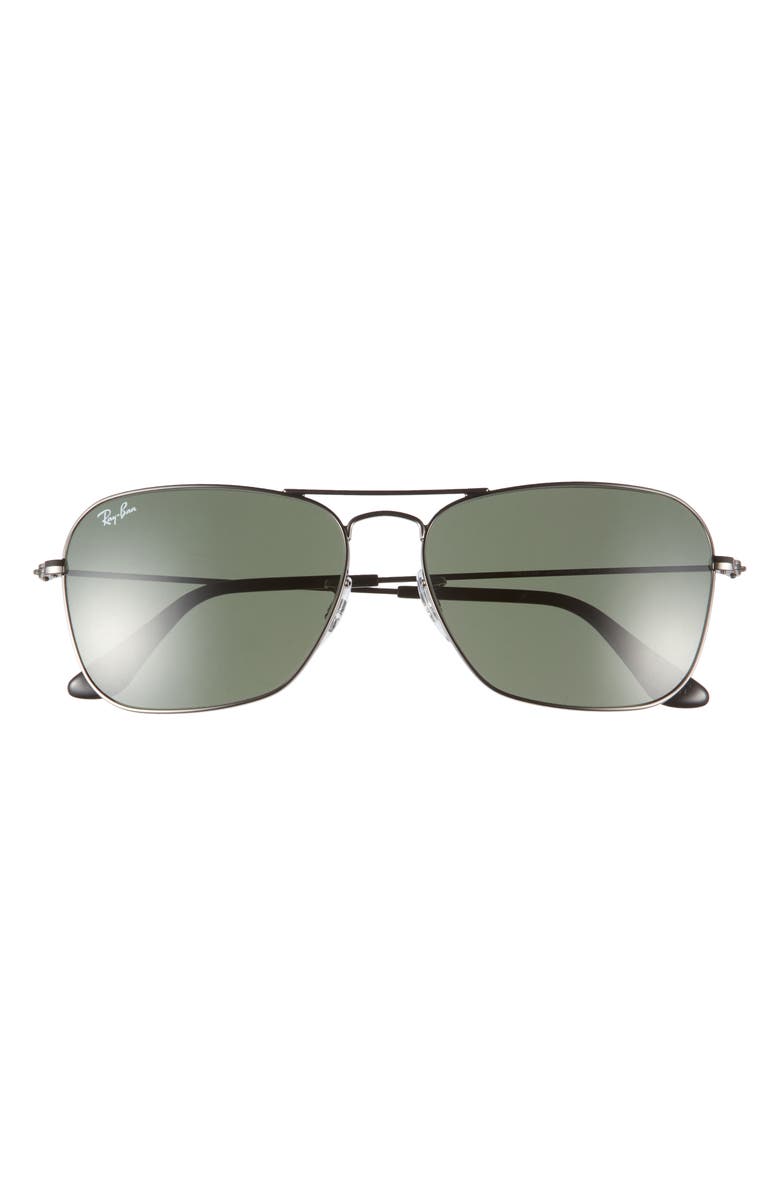 Ray-Ban 'Caravan' 55mm Sunglasses, Main, color, Gunmetal/Crystal Green