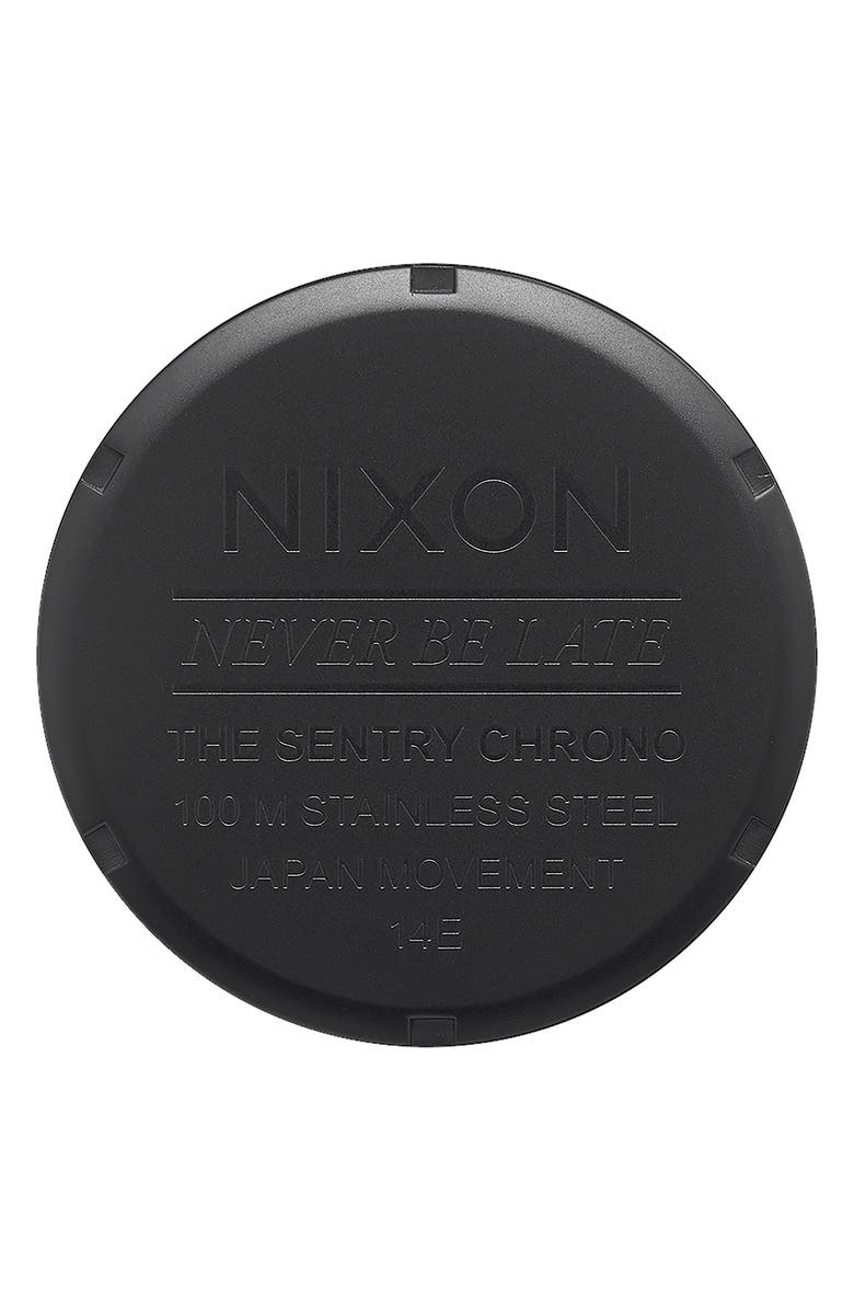 Nixon Sentry Chronograph Bracelet Watch, 42mm, Alternate, color, Black/Gold