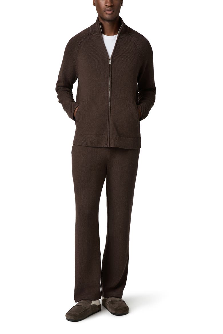 Falberg Zip-Up Cardigan, Alternate, color, BRAZIL NUT