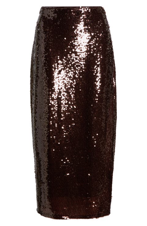 Sequin Midi Skirt