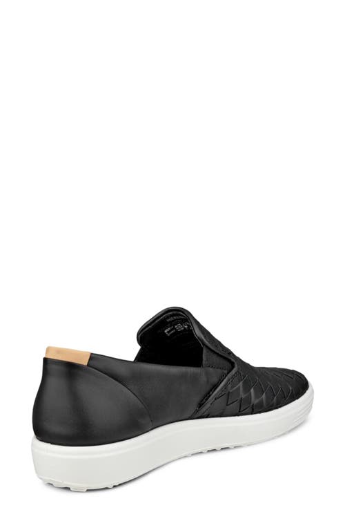 Ecco Soft 7 3.0 Slip-on Sneaker In 01001black