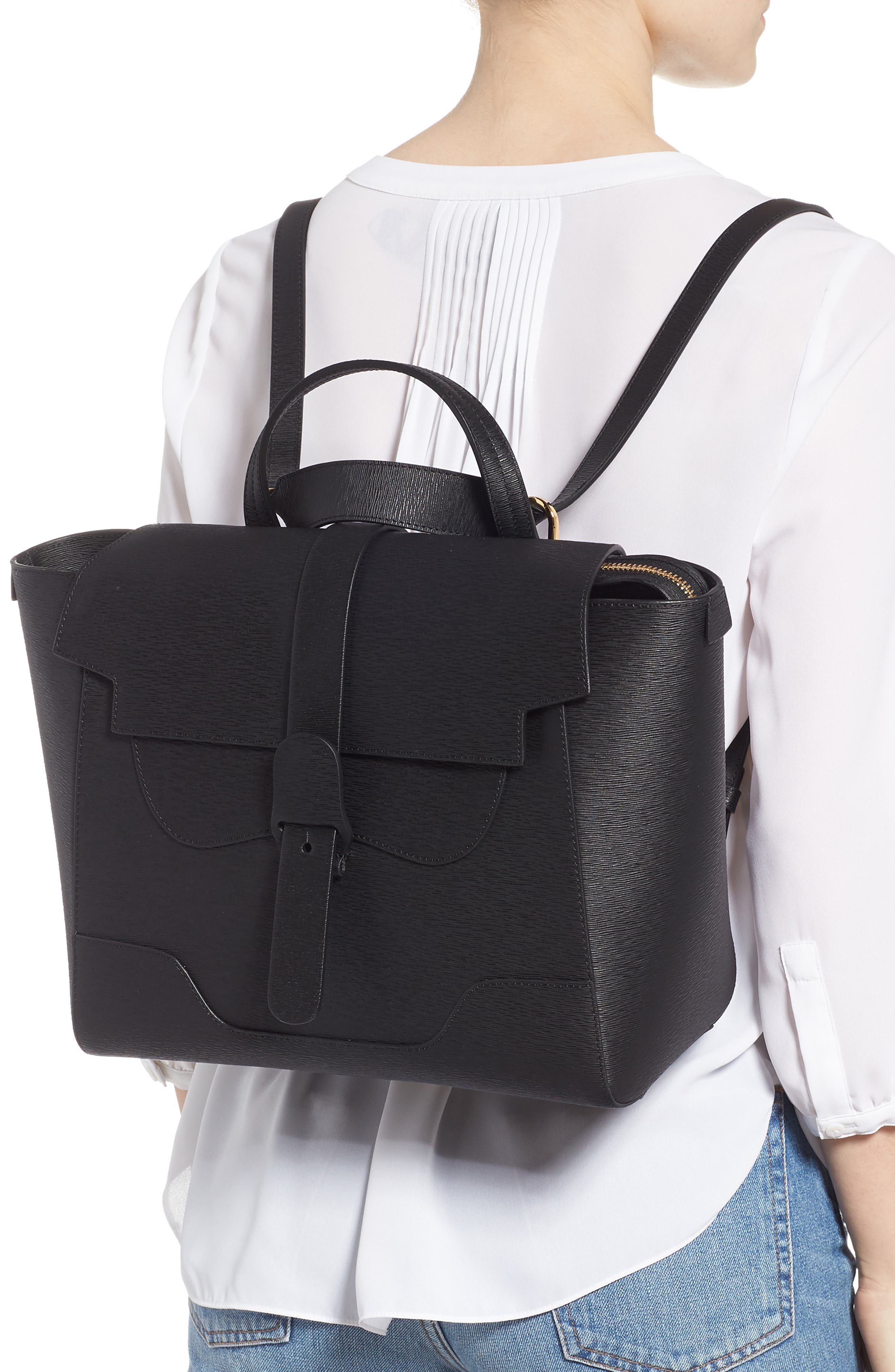 SENREVE Maestra Textured Leather Satchel, Alternate, color, 