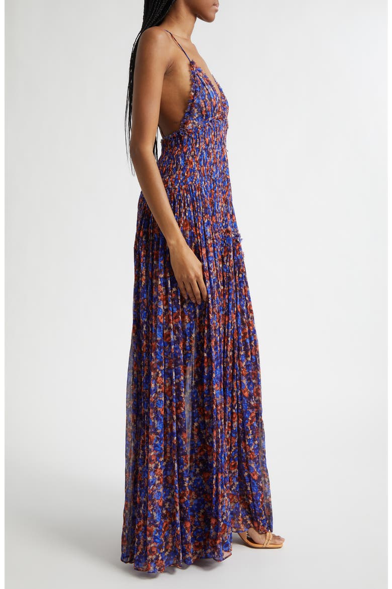 Atrani Print Maxi Dress, Alternate, color, VIOLET