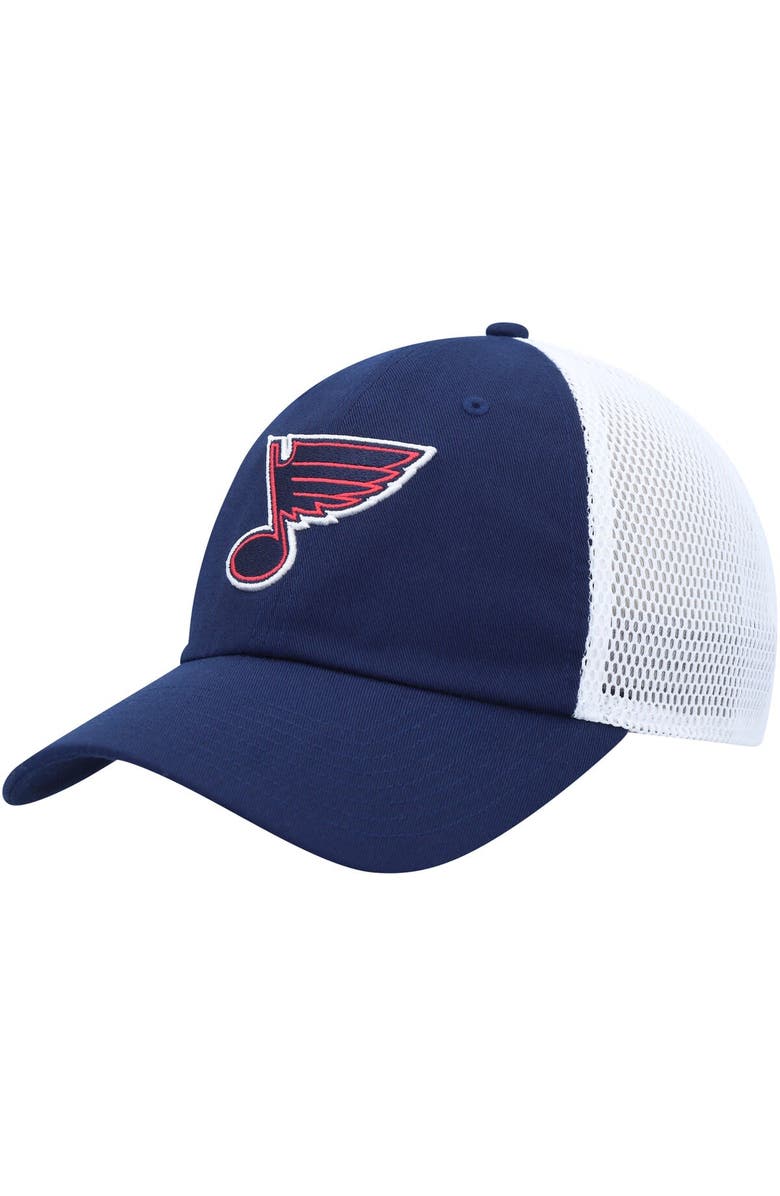 adidas Men's adidas Navy St. Louis Blues Color Pop Trucker Adjustable Hat, Main, color,