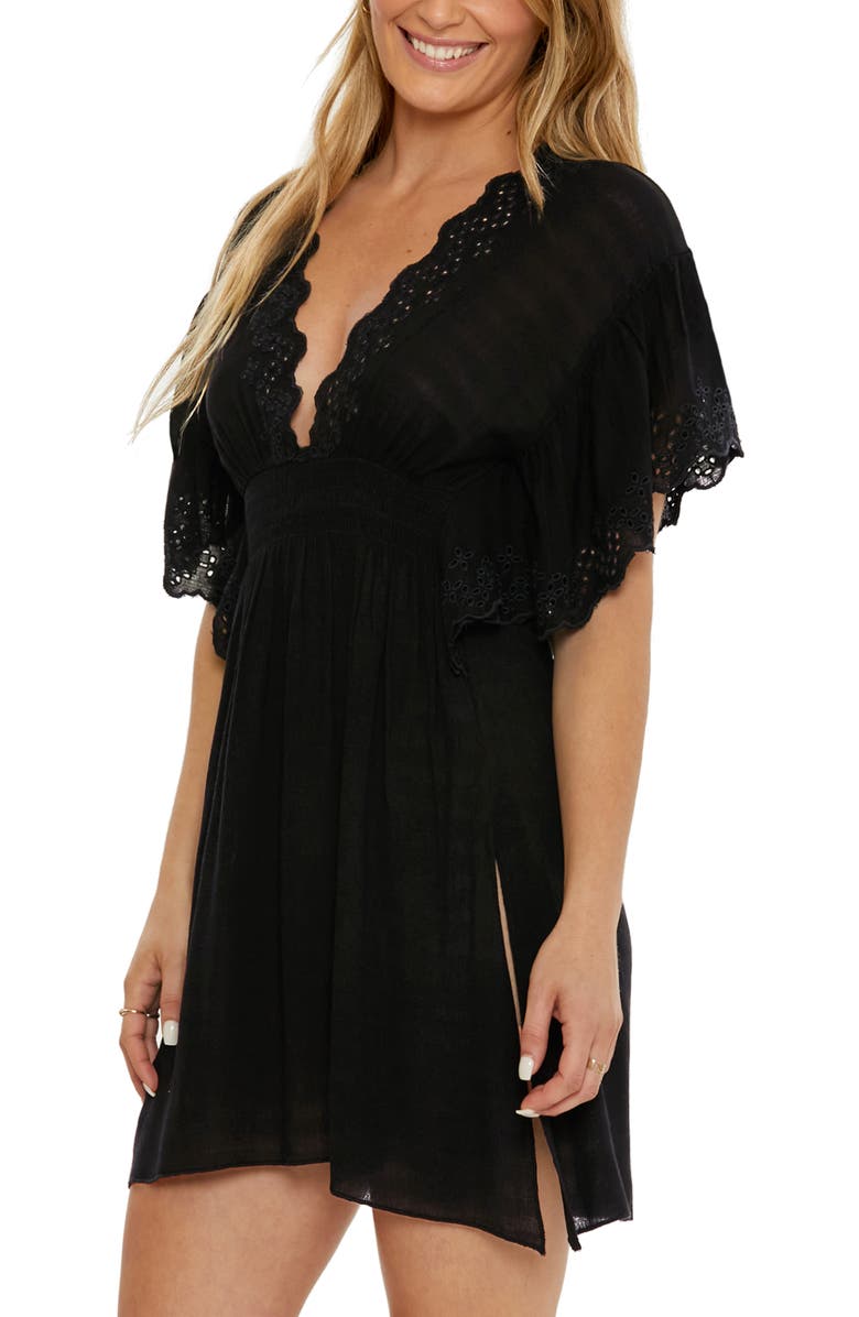 Becca Barbados Embroidered Cover-Up Tunic, Alternate, color,