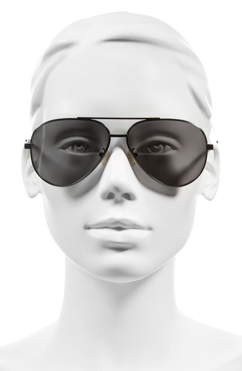 Saint Laurent Classic 11 Zero 60mm Aviator Sunglasses, Alternate, color, 