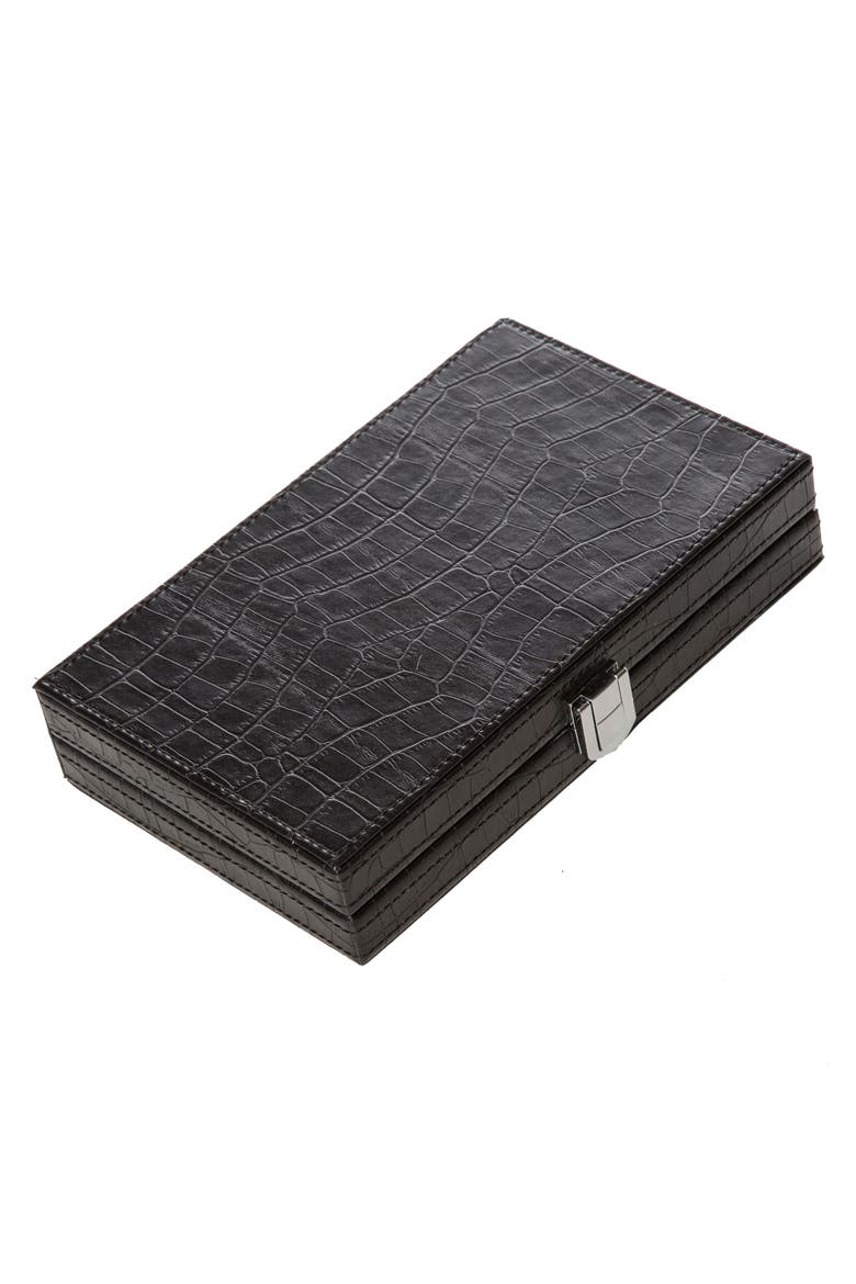 The Line Em Up Domino Set, Alternate, color, BLACK