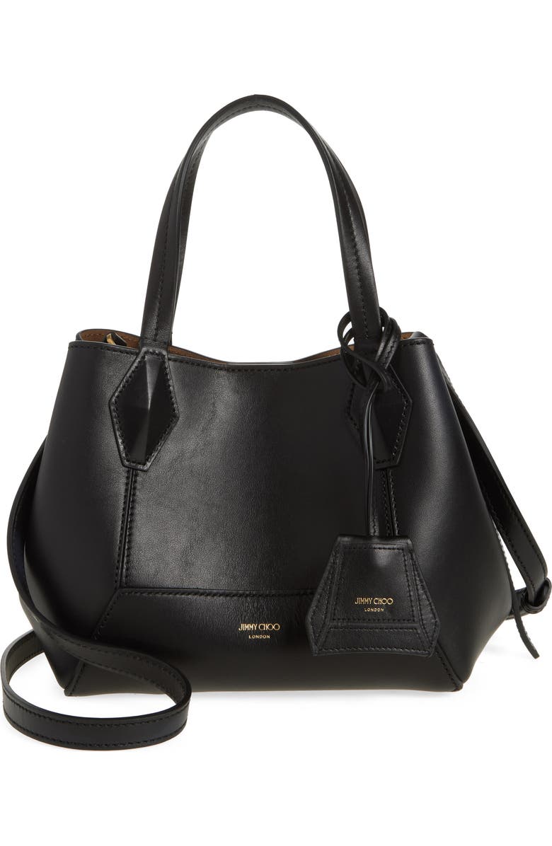 Jimmy Choo Small Diamond Leather Tote, Main, color,