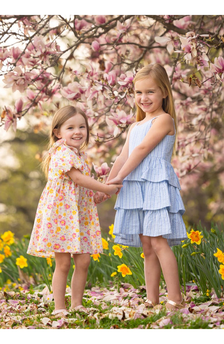 Mabel + Honey Petal Party Short Bubble Sleeve Dress, Alternate, color, Pink