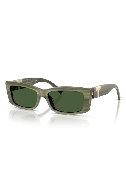 Tiffany & Co . 54mm Rectangular Sunglasses In Green