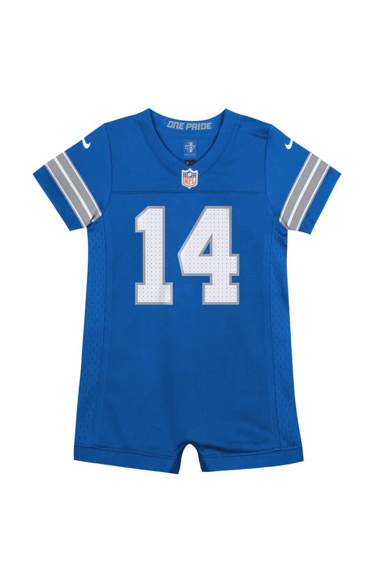 Newborn & Infant Nike Amon-Ra St. Brown Blue Detroit Lions Game Romper Jersey, Alternate, color, Blue