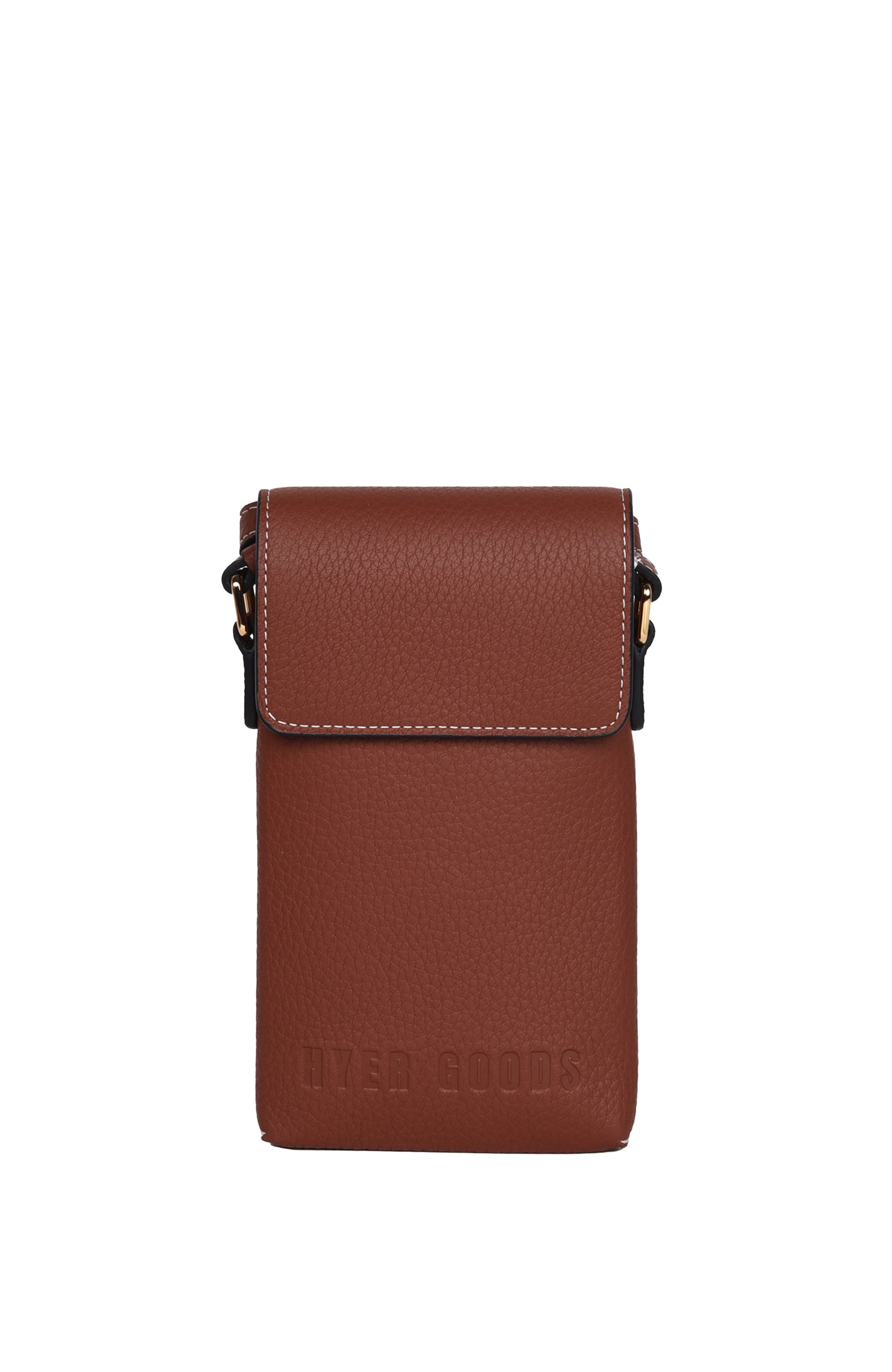 HYER GOODS Upcycled Leather Crossbody Phone Sling, Alternate, color, 