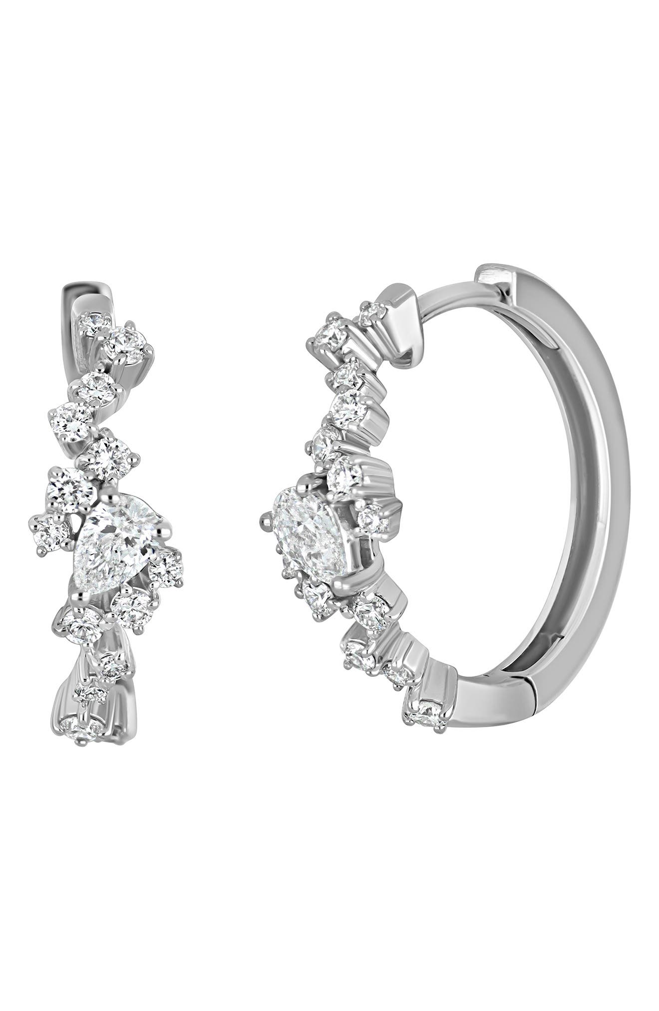 Getty 18k Gold Diamond Hoop Earrings