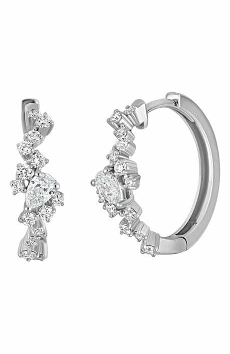 Getty 18k Gold Diamond Hoop Earrings