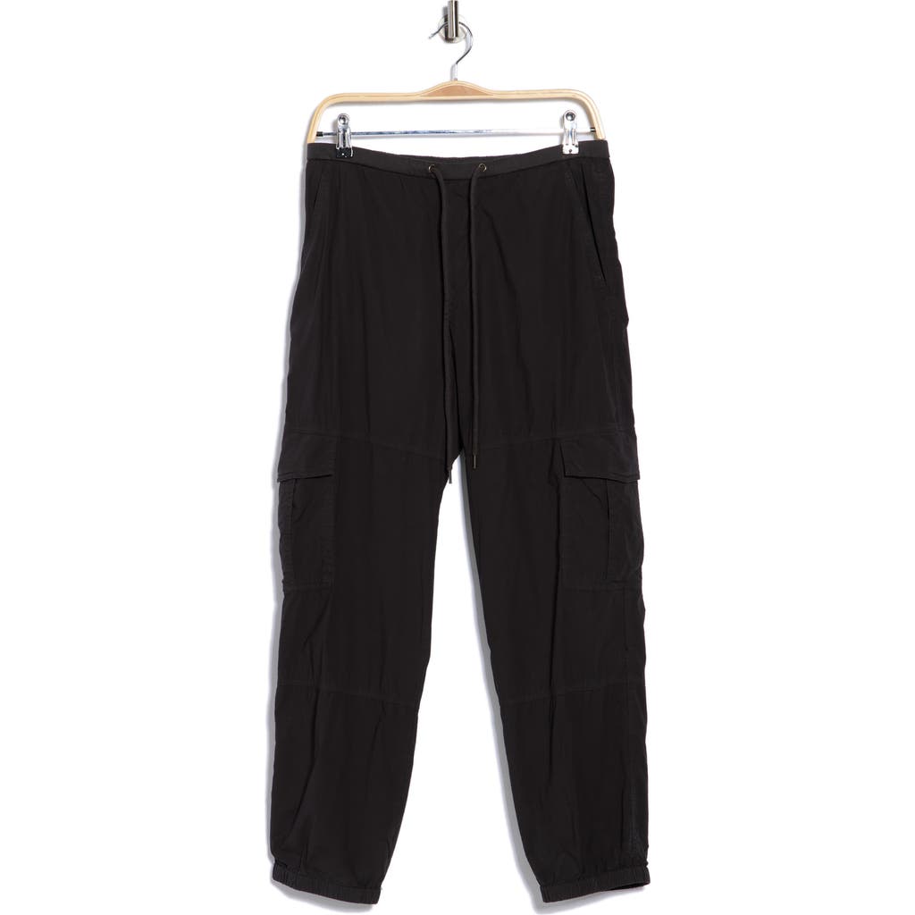 James Perse Stretch Poplin Cargo Pants In Black