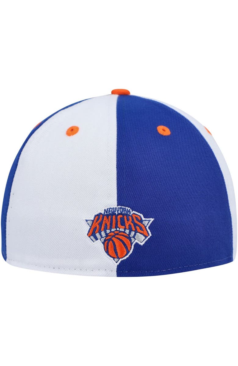 New Era Men's New Era Blue/White New York Knicks Script Pinwheel 59FIFTY Fitted Hat, Alternate, color, 