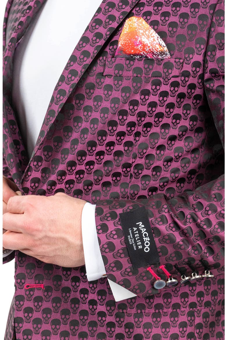 Skullrepeat Pink Jacquard Blazer, Alternate, color, PINK