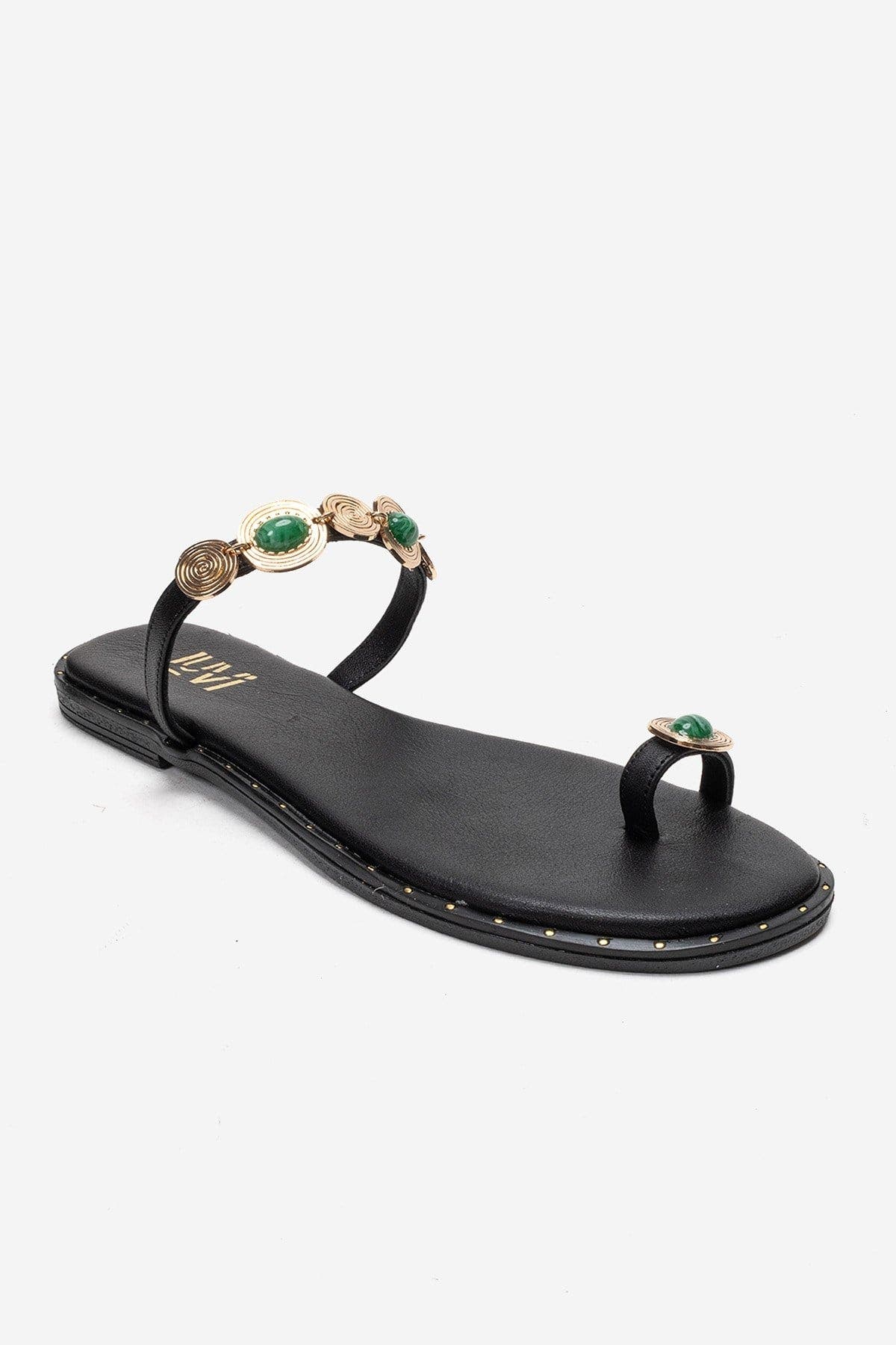 Forever & Always Shoes Martinez Leather Thong Sandal, Alternate, color, Black
