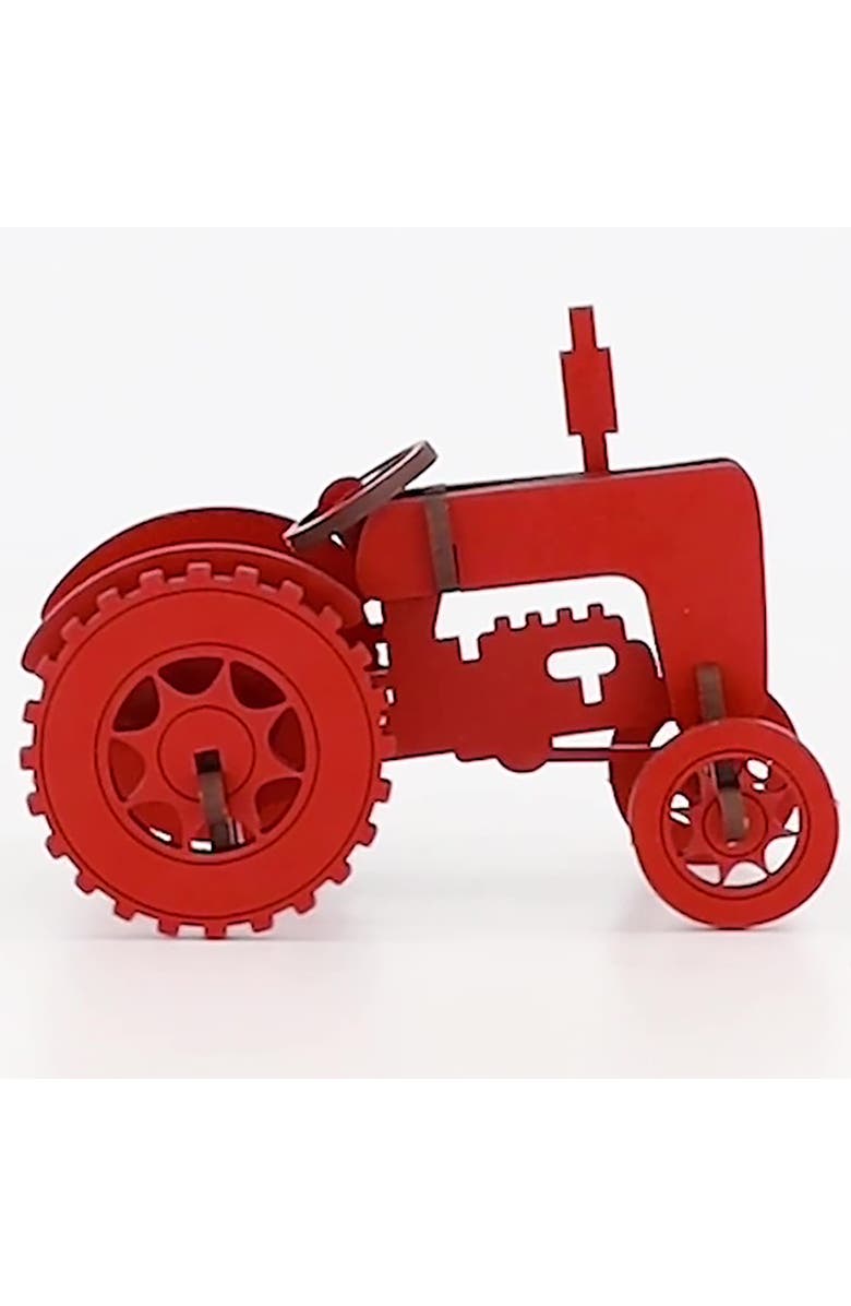 Little & Wood Woodlet Tractor, 3D Wooden Kit Set, Age 6+, Alternate, color, Multicolored