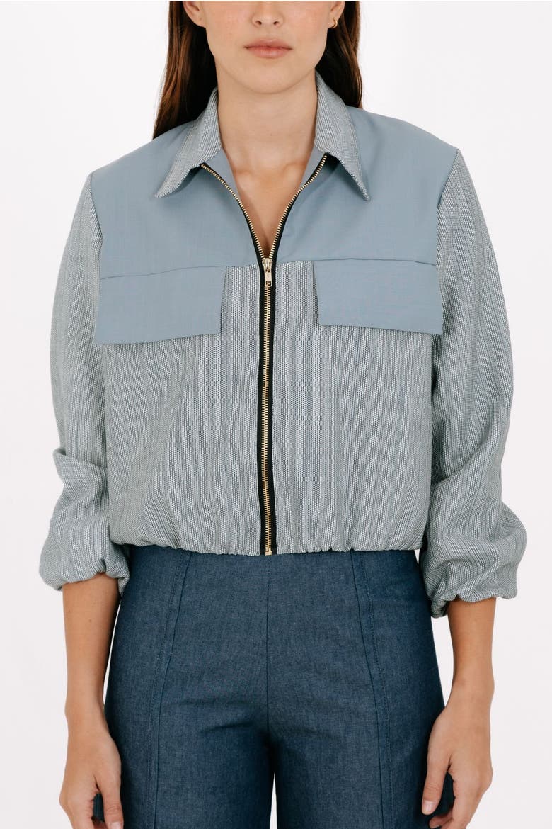 Stillwater Bomber Jacket, Alternate, color, Denim
