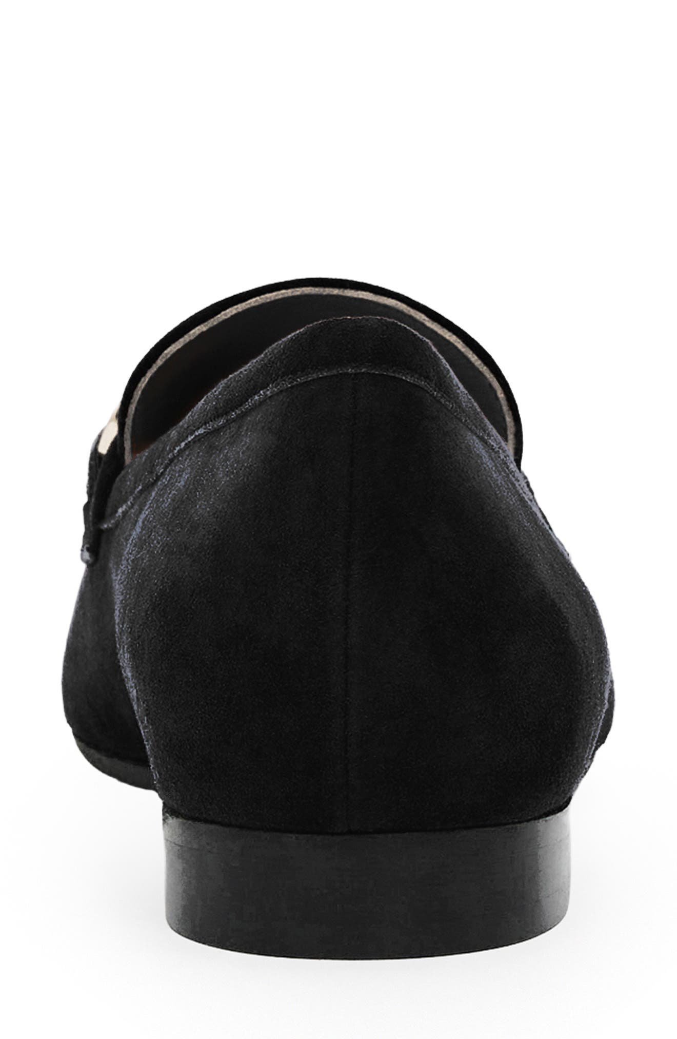 Lumera Bit Loafer, Alternate, color, BLACK SUEDE