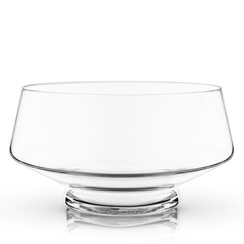 Viski Raye Footed Heavy Base Punch Bowl In Clear