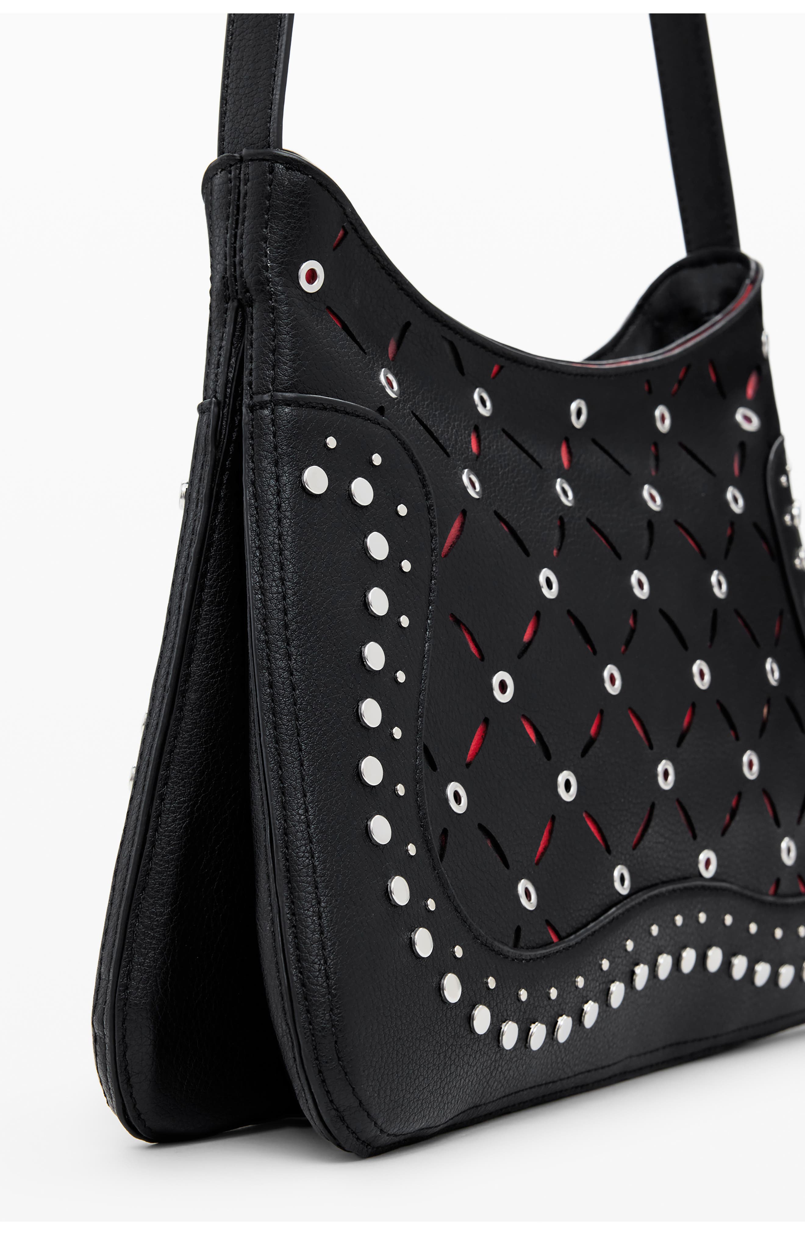 Desigual Faux Leather Crossbody Bag, Alternate, color, Black