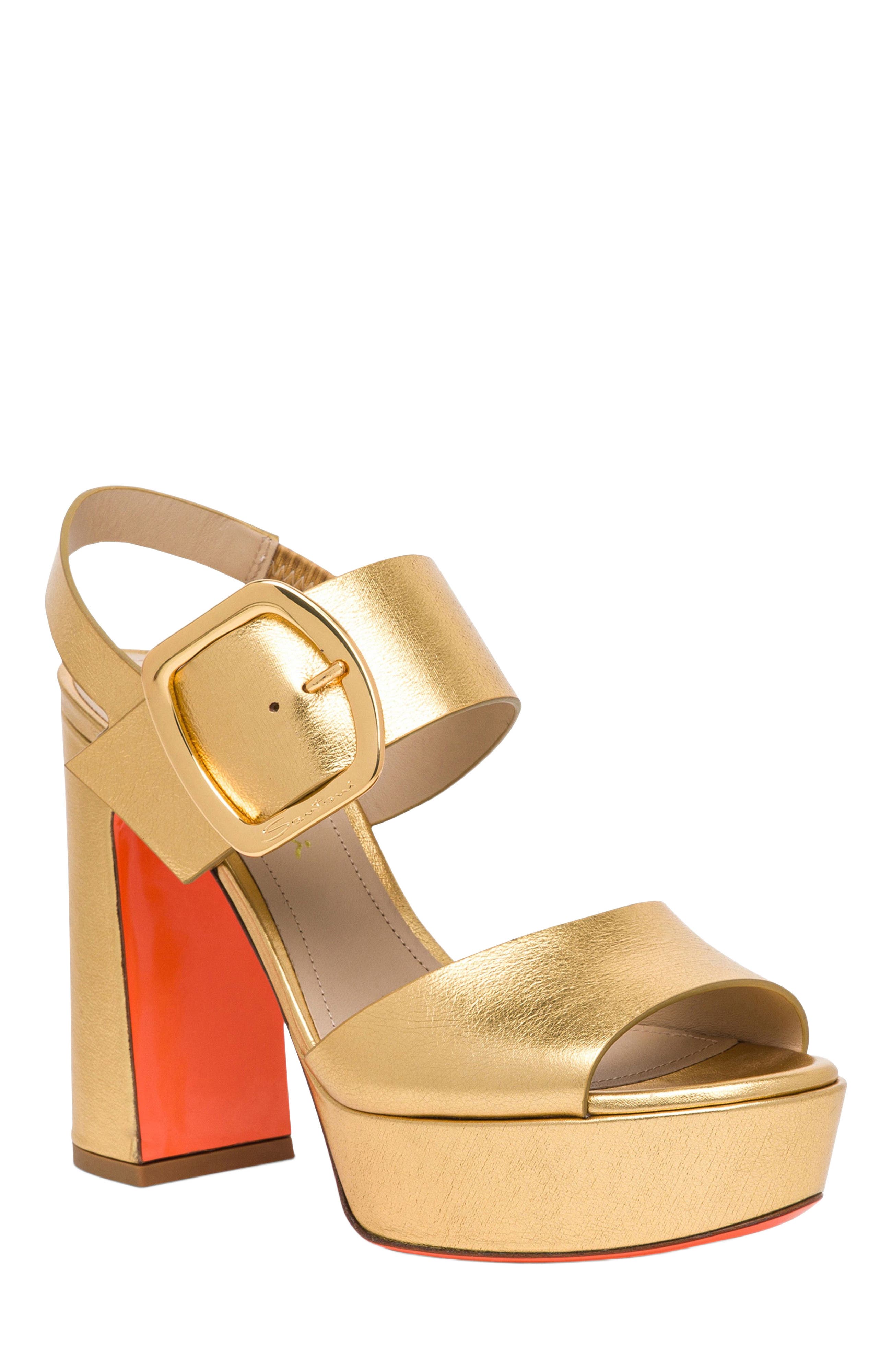 Women's laminated leather high-heel sandal - image 4