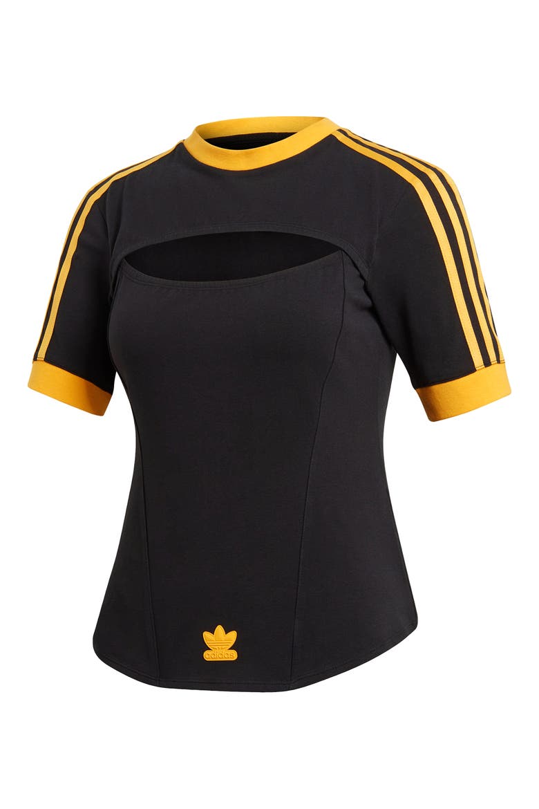 3-Stripe Shirt, Alternate, color, BLACK