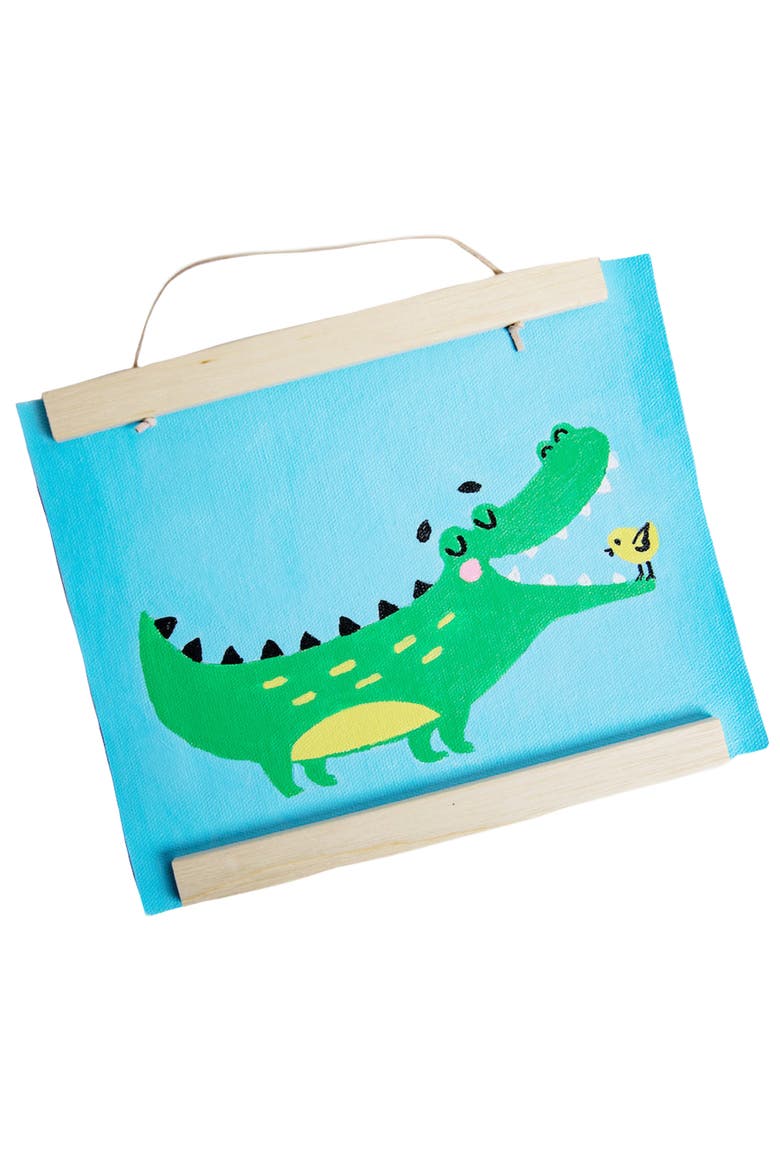 Later Gator Paint-by-Numbers Kit, Alternate, color, Light Blue Canvas