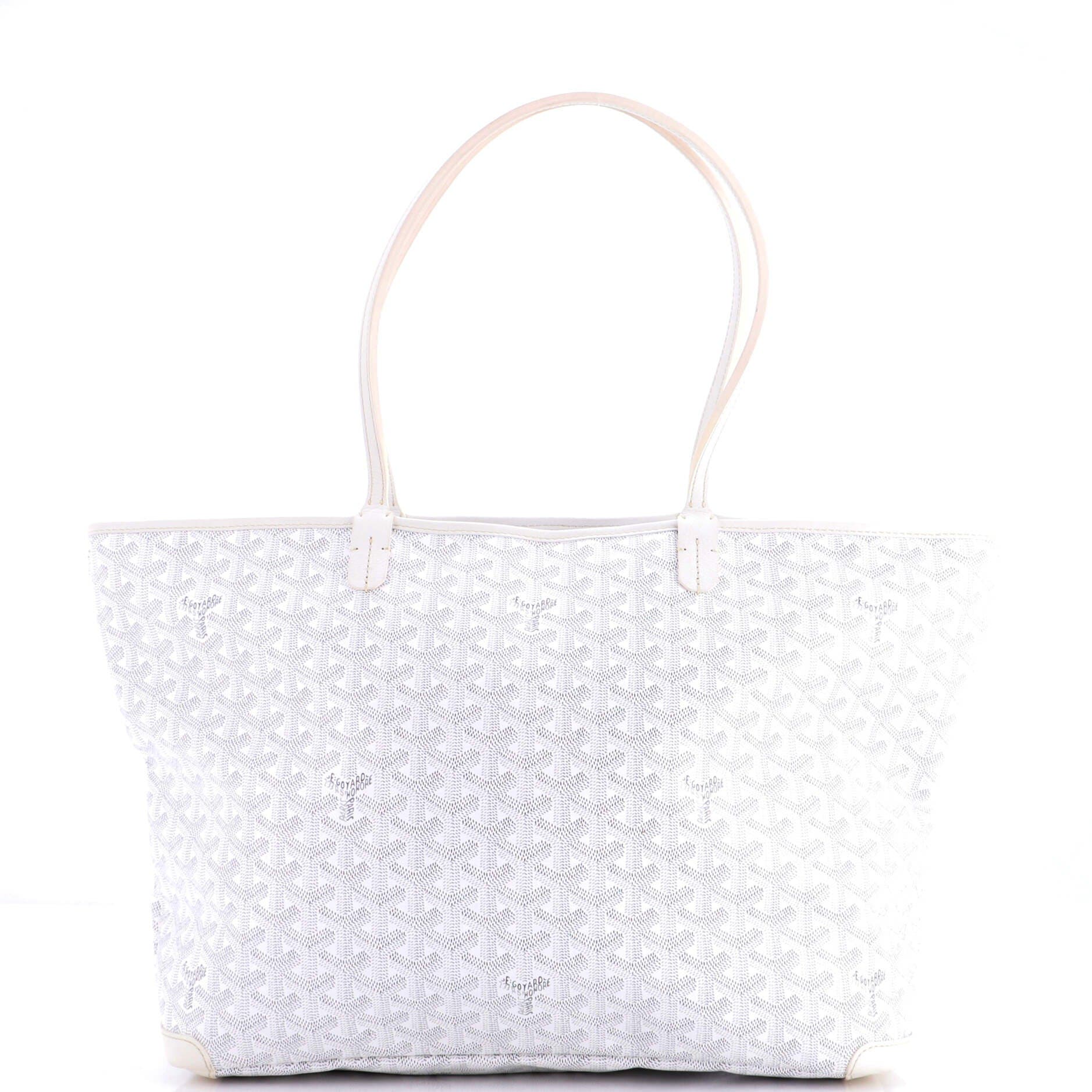 Pre-Owned Goyard Artois Tote Coated Canvas MM, Main, color, White