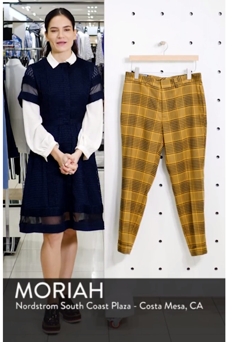 Plaid Slim Fit Crop Trousers video