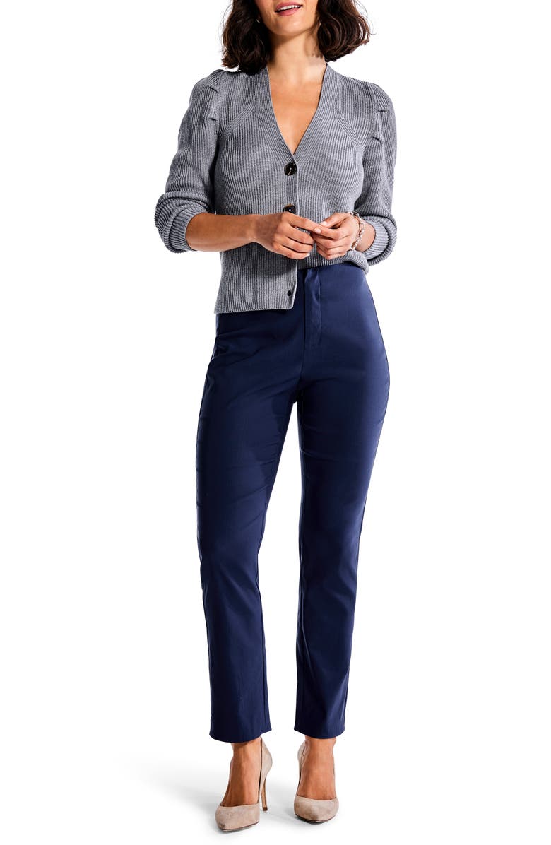 NIC+ZOE Wonderstretch Straight Leg Pants, Alternate, color, Dark Indigo