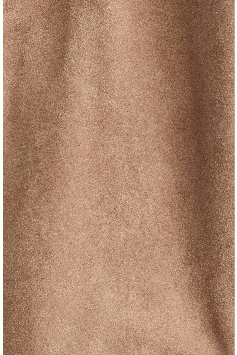 Hugo Stud Detail Faux Suede Jacket, Alternate, color, DUNE