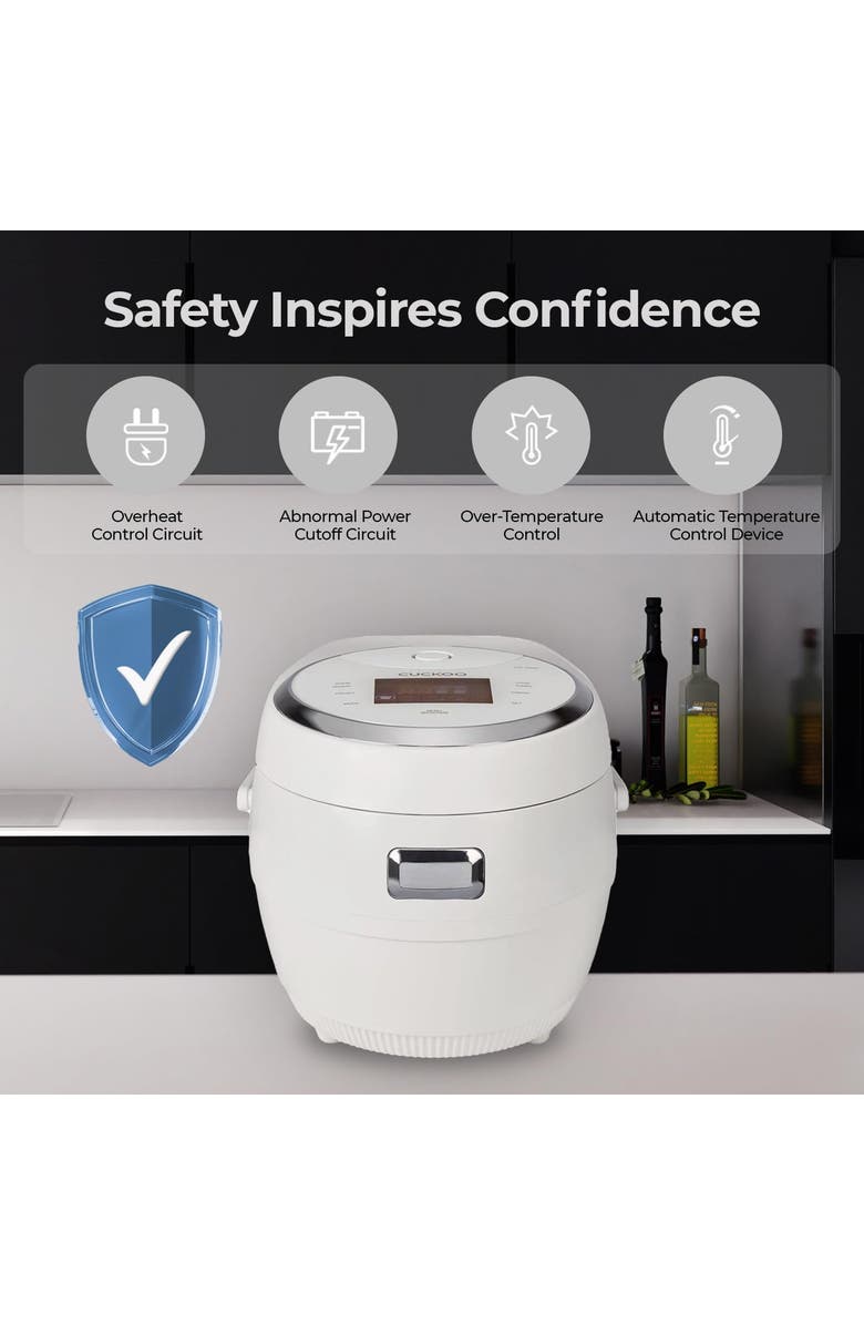 Cuckoo Rice Cooker with Nonstick Inner Pot Auto Clean, Alternate, color, White