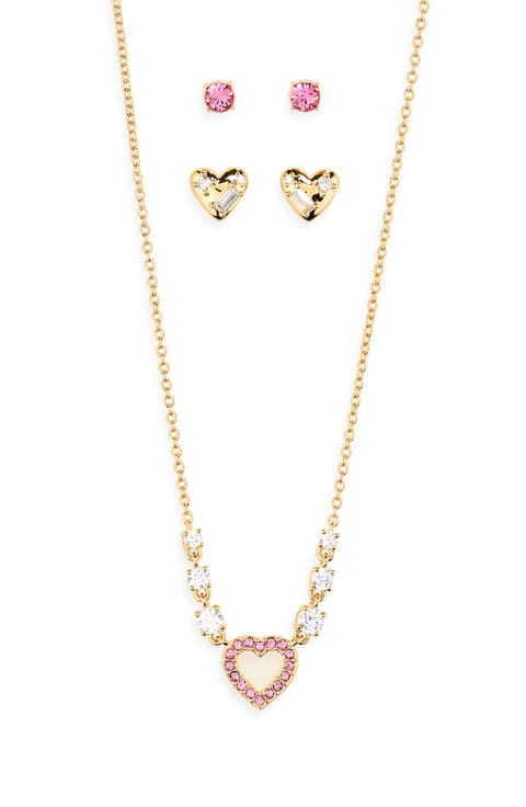 Valentine's Day Capsule 3-Piece Stud Earrings & Necklace Set