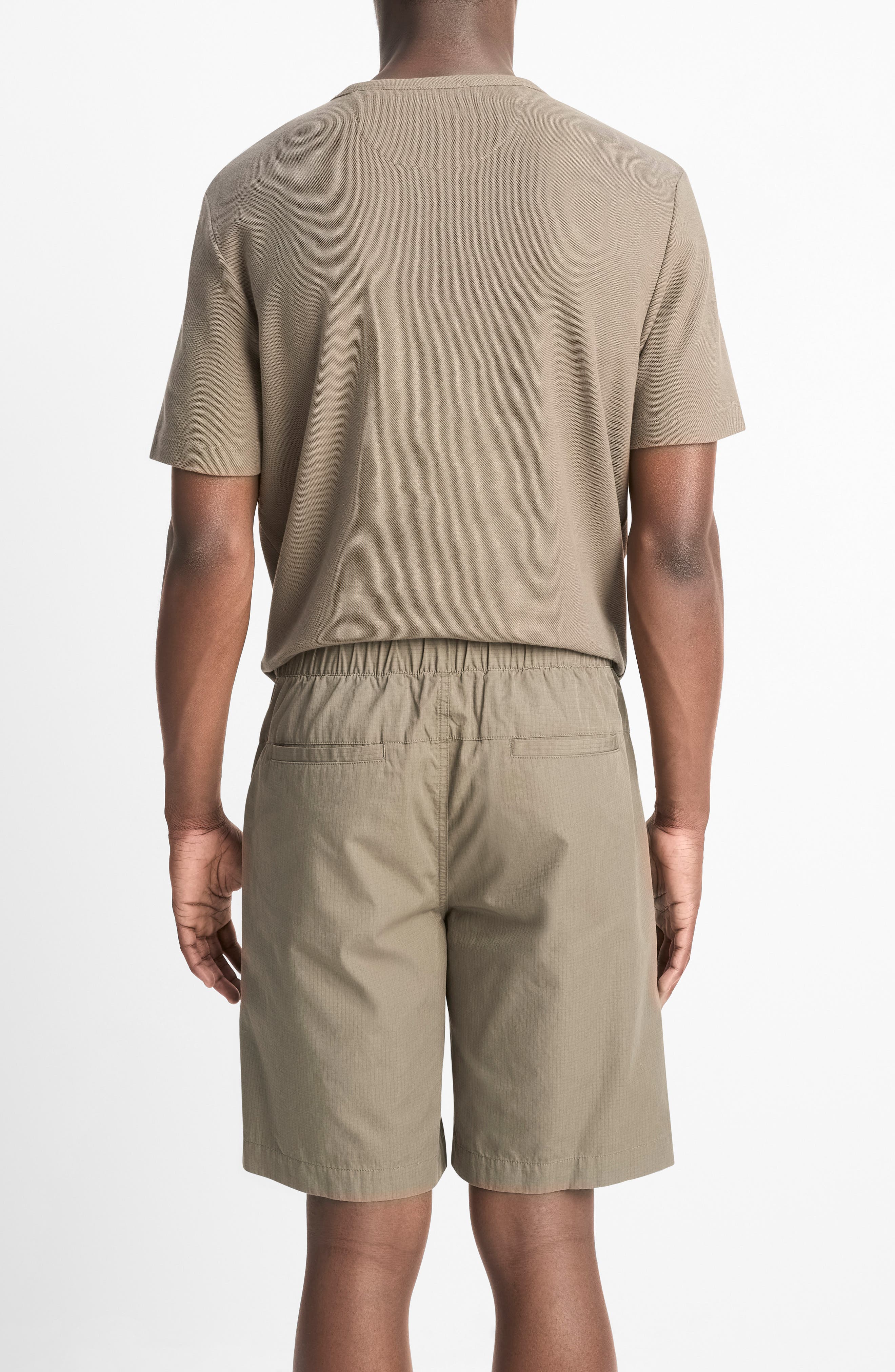 Flat Front Cotton Ripstop Belted Shorts - image 2