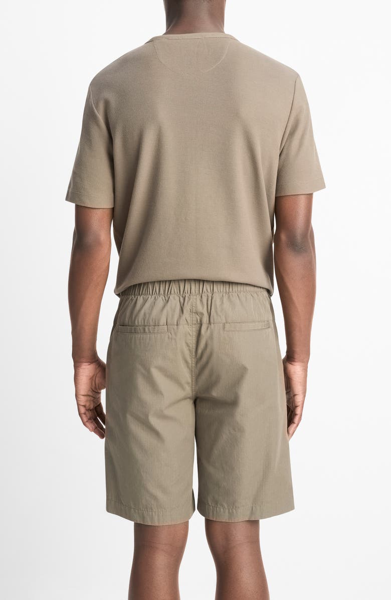Vince Flat Front Cotton Ripstop Belted Shorts, Alternate, color, Dome
