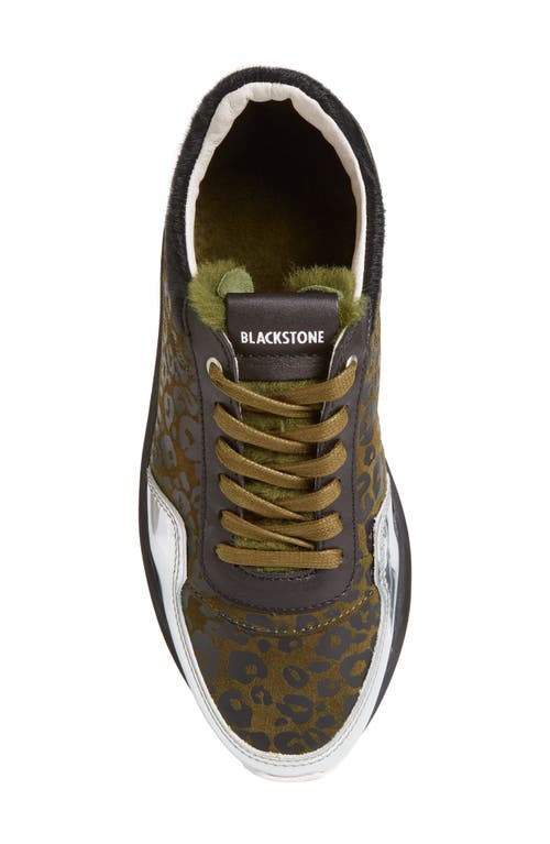 Blackstone Sl91 Genuine Shearling Trim Low Top Sneaker In Multi