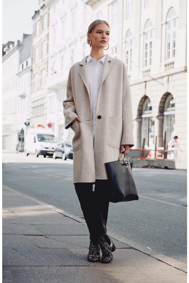 Everest Longline Coat, Alternate, color, OATMEAL