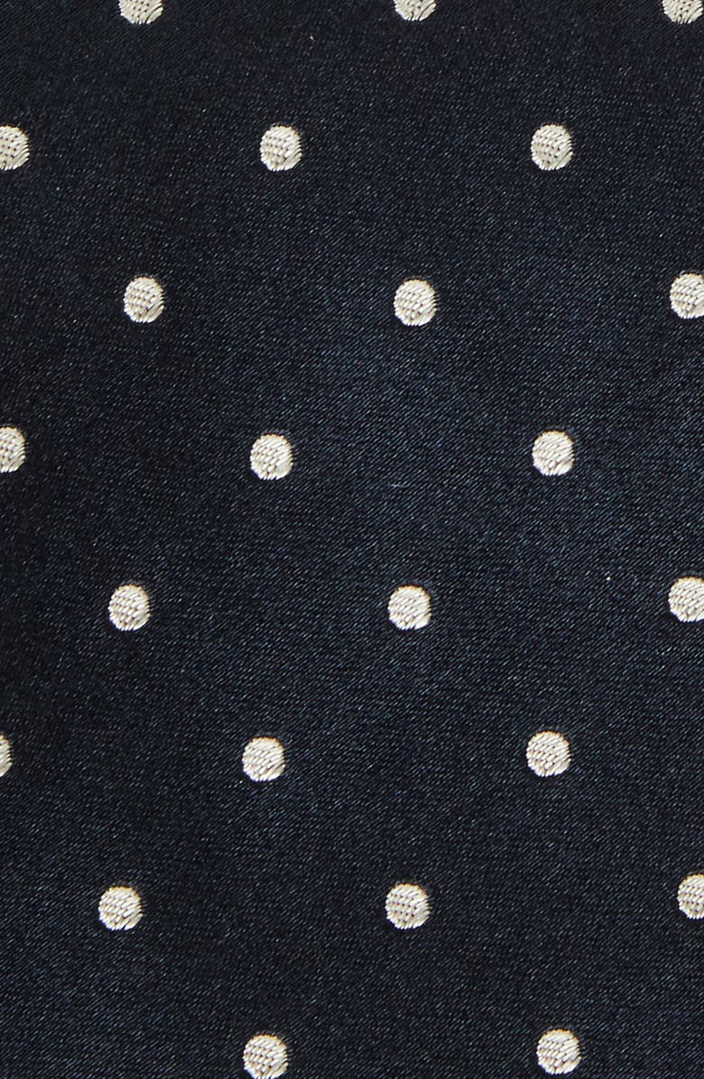 Ralph Lauren Purple Label Polka Dot Silk Satin Tie, Alternate, color, Dark Navy