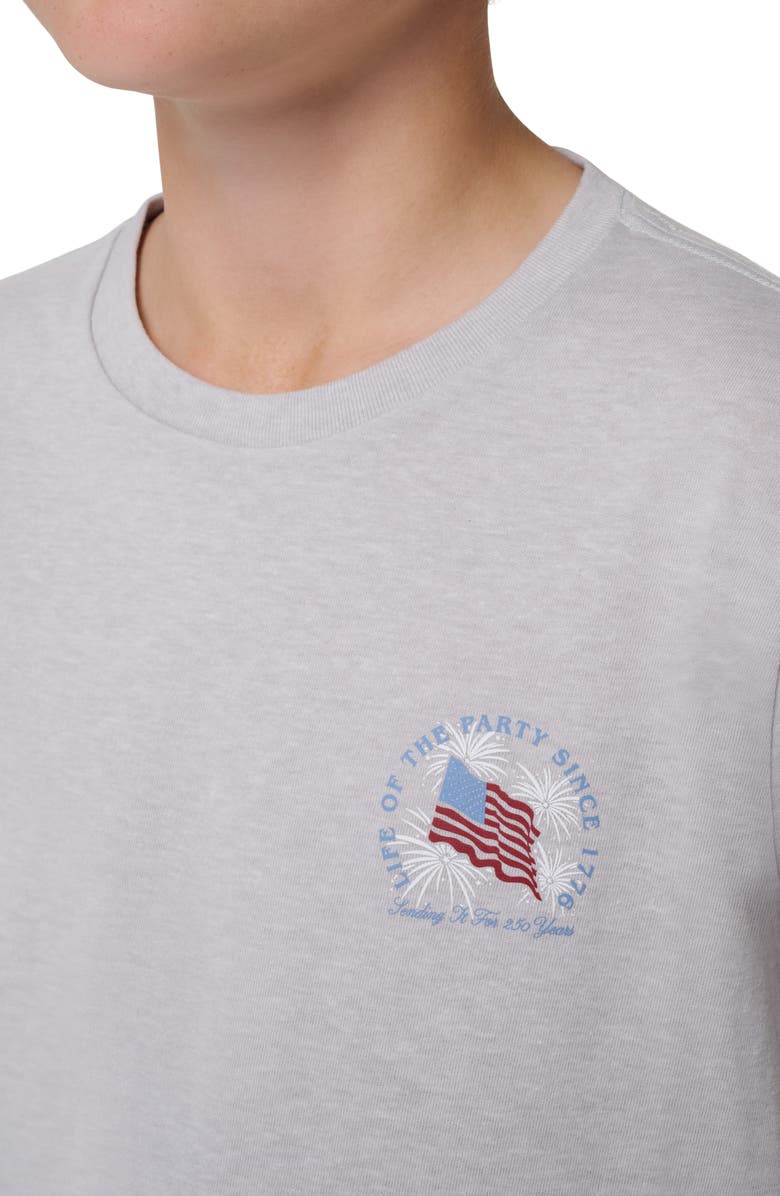 TravisMathew Kids' Big Two Five Graphic T-Shirt, Alternate, color, Heather Light Grey