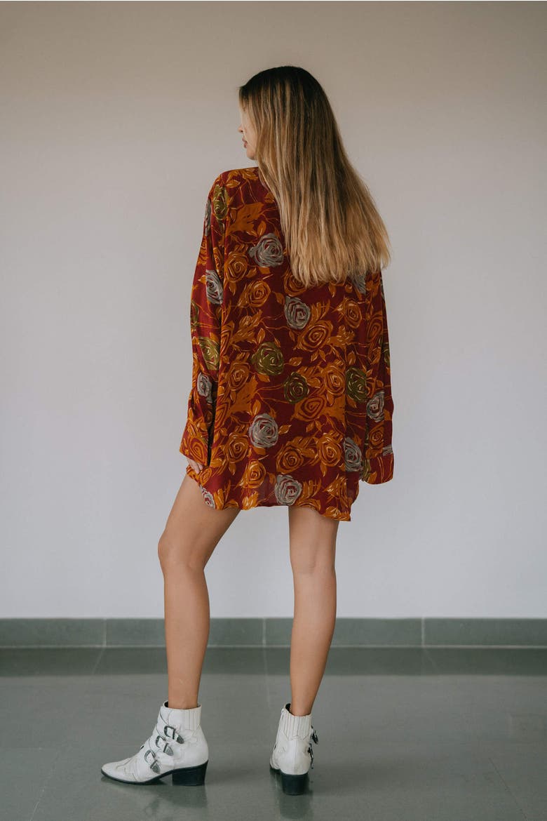 Boyfriend Shirt Merlin, Alternate, color, Brick Rose